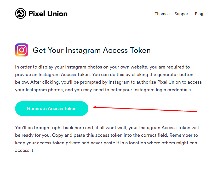 Instagram api token. Instagram access token. Как узнать токен Инстаграм. Generate button.